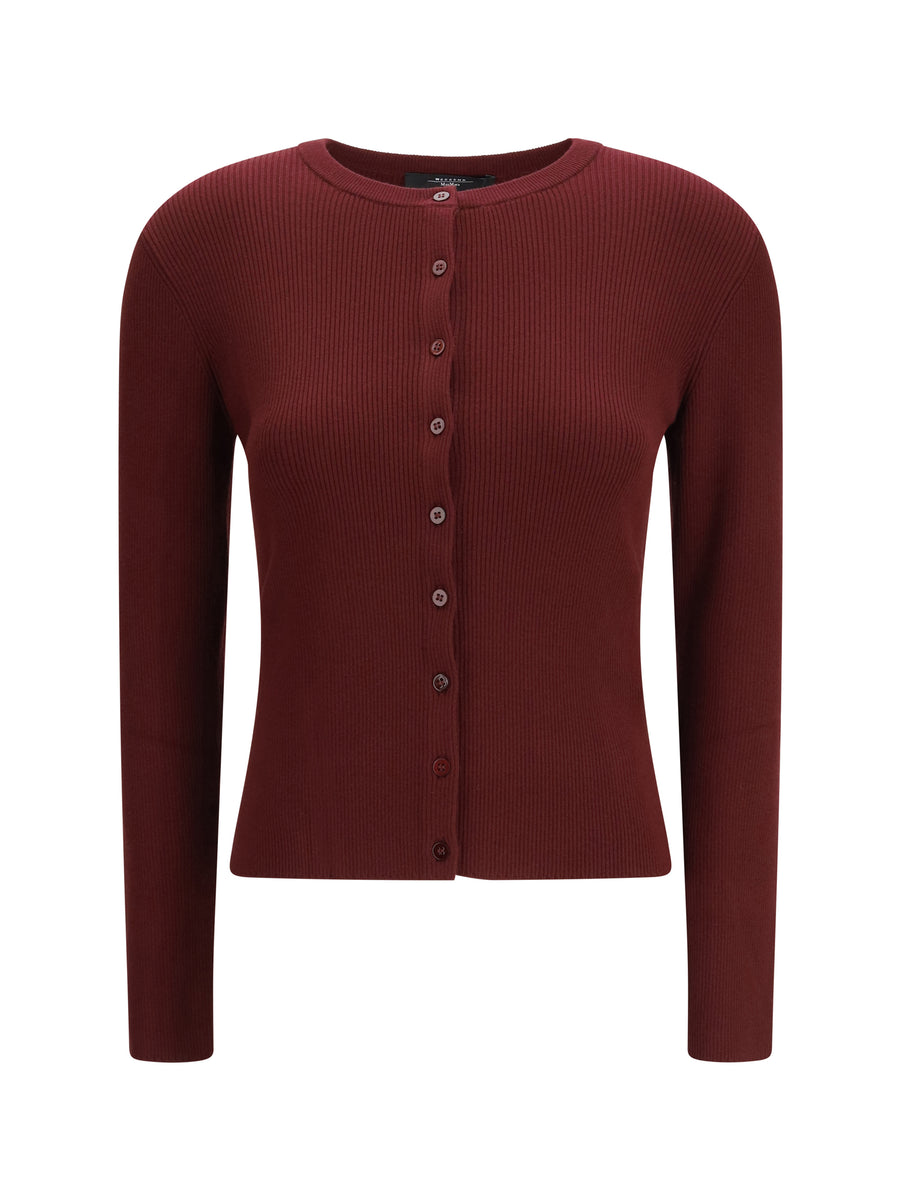 Max Mara Weekend 77% Viscose cardigan in red