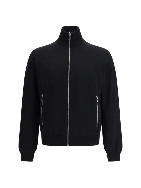Prada 50% fleece wool jacket in black
