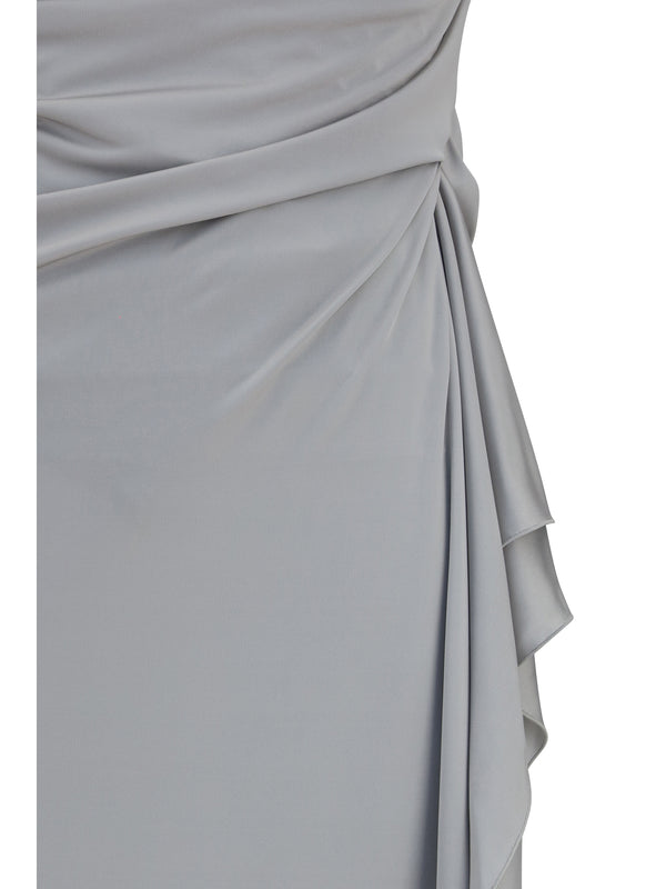 Dress Viscose Jersey Silver Grey