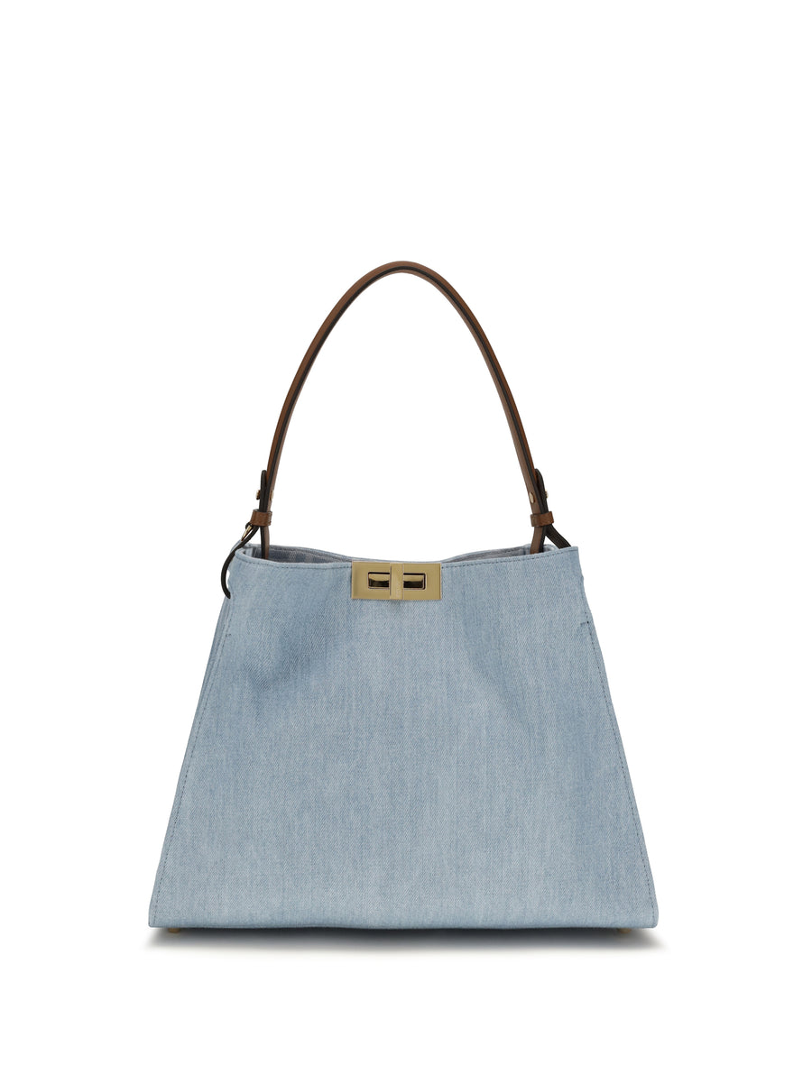 Fendi 60% cotton; 40% polyester shoulder bag in blue