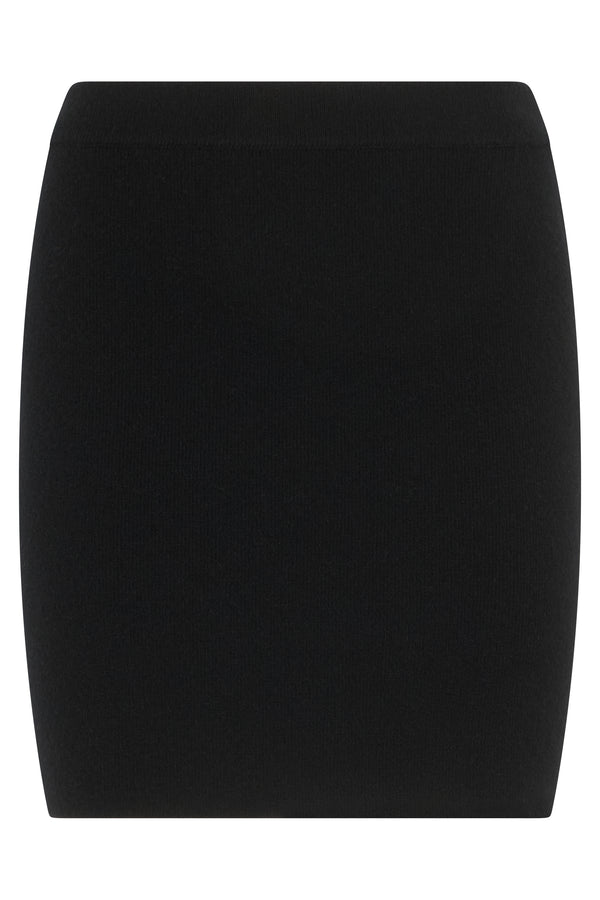 Mini Skirt Wool Black