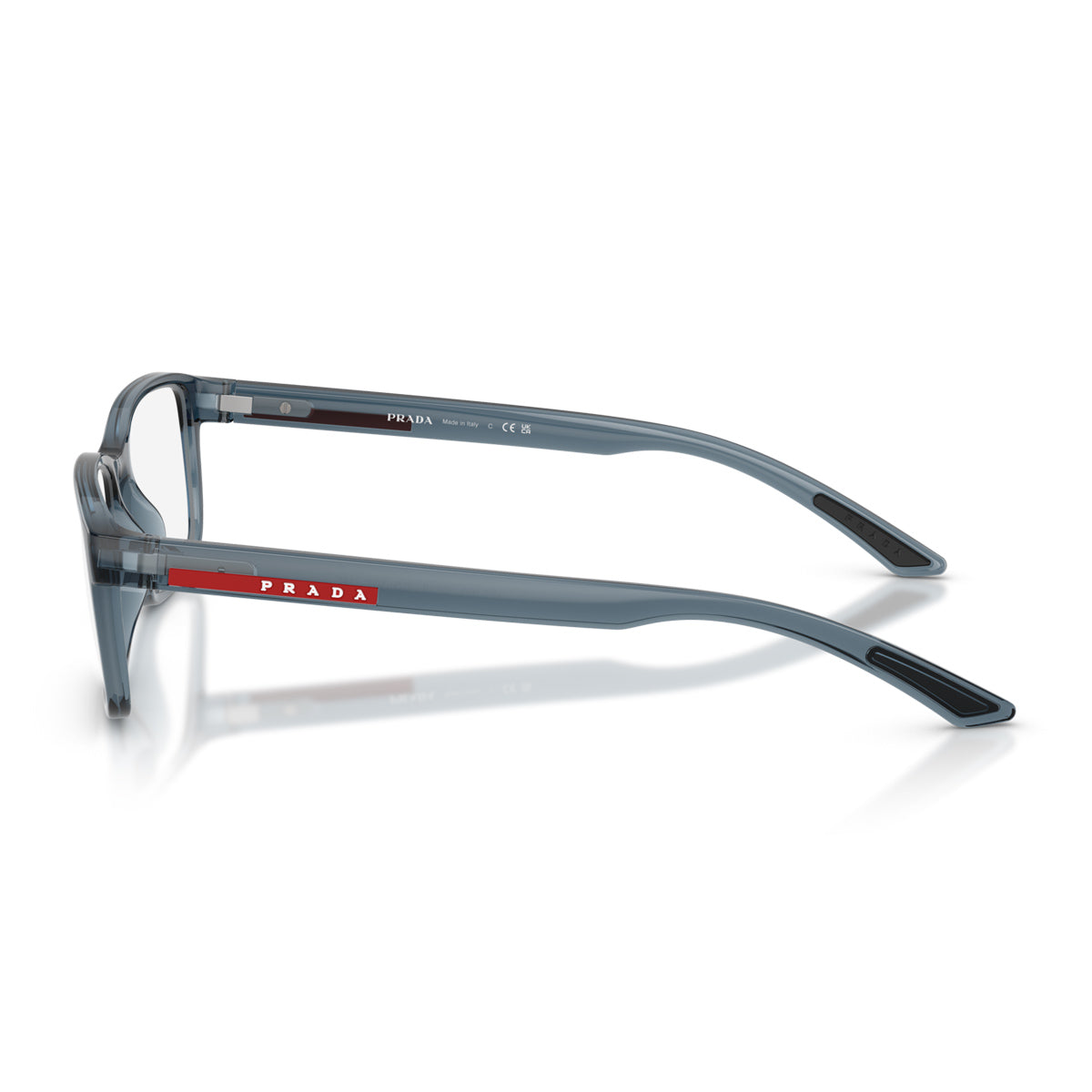 Prada Linea Rossa PS 06RV CZH1O1 Azzurro Trasparente Blu Nylon Occhiali Da Vista