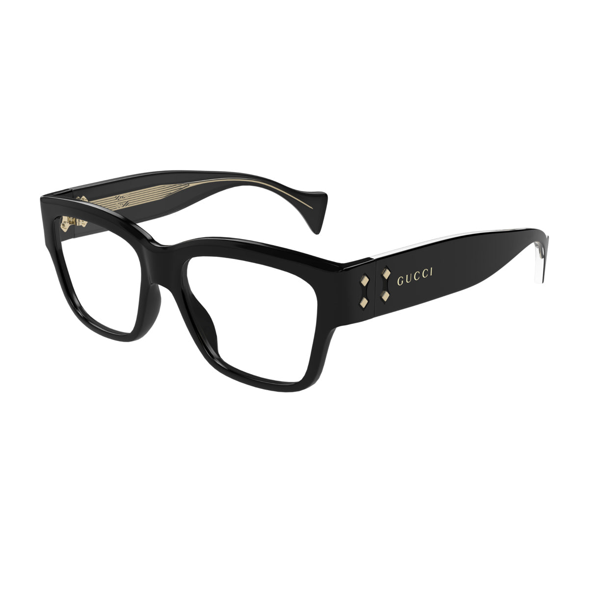 Gucci GG1705O Linea Rivets 001 Black Nero Acetate Occhiali Da Vista