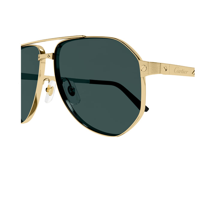 CT0461S Santos de Cartier 003 Gold Oro Metal Occhiali Sole