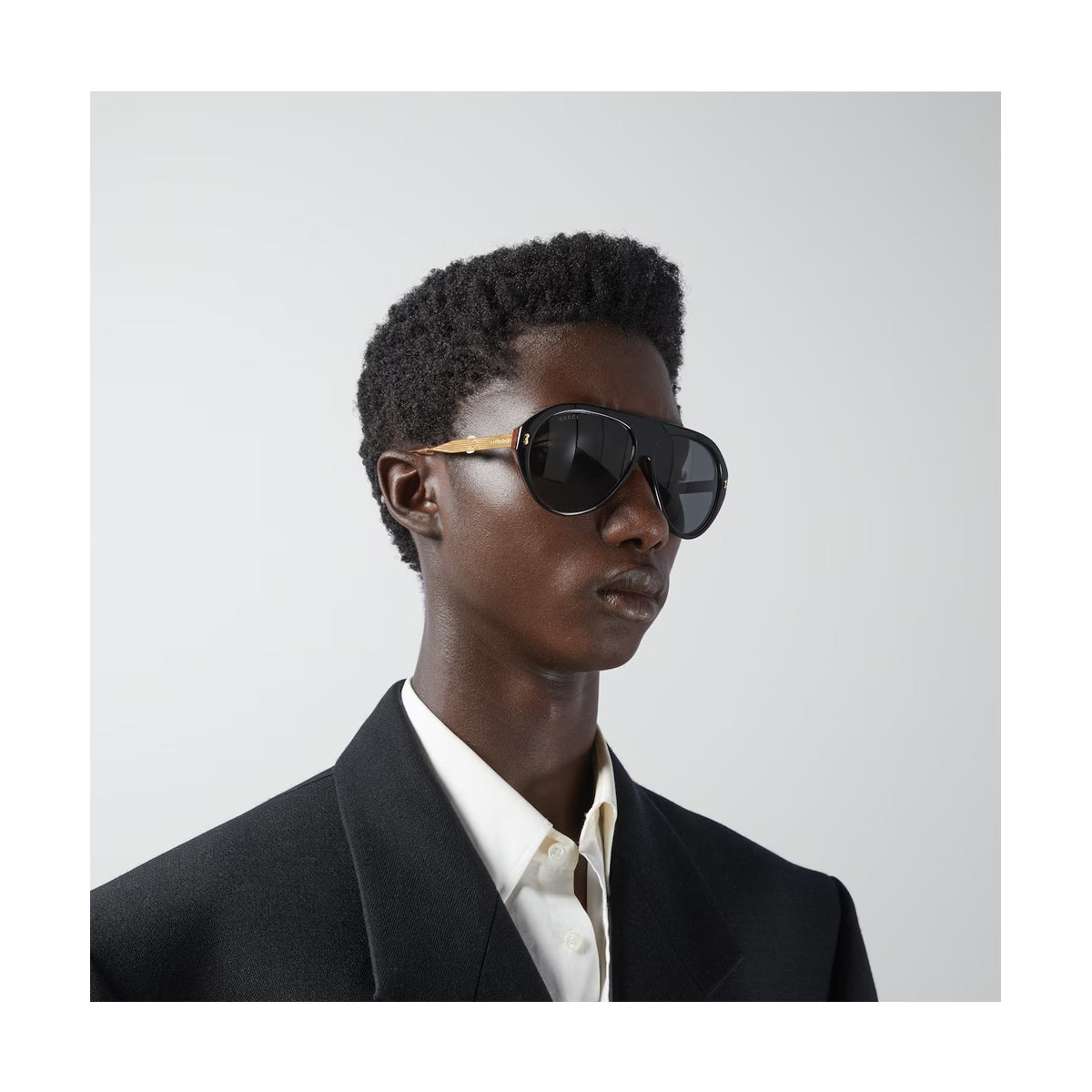 Gucci GG1515S Linea Lettering 001 Nero Acetate/metal Occhiali Sole
