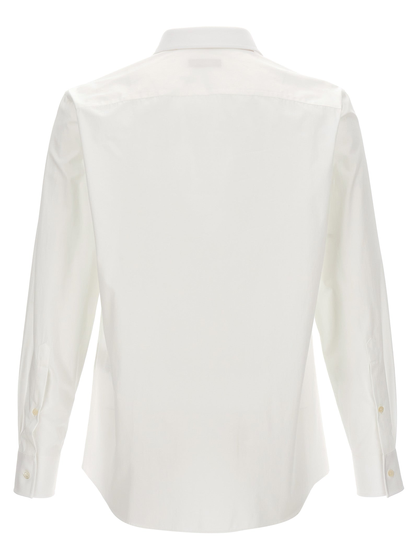 Valentino Shirt With Flower Patch White Cotton Shirt, Blouse