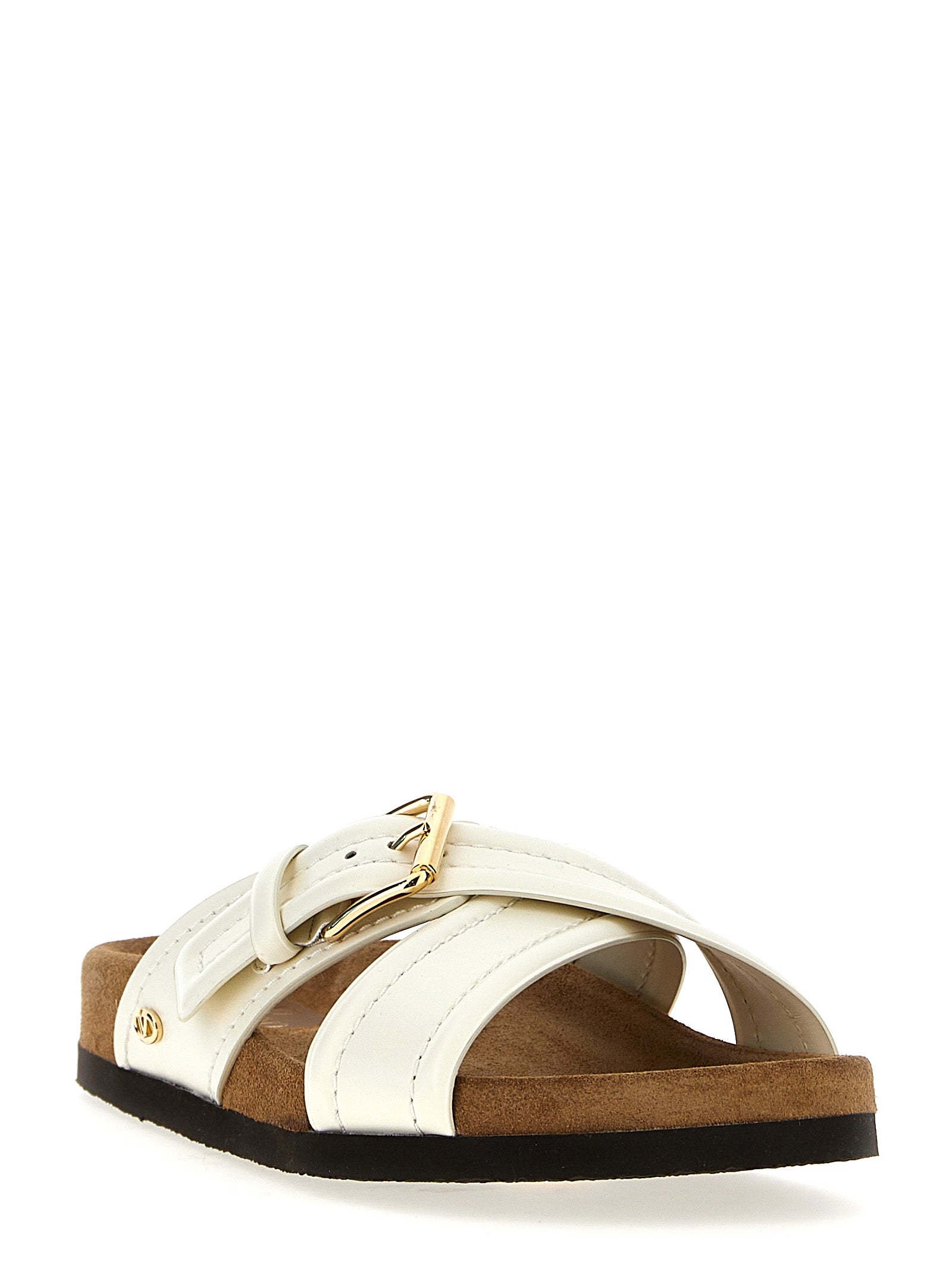 Valentino Garavani Fussfriend slides White Calfskin Leather (bos Taurus) Sandal