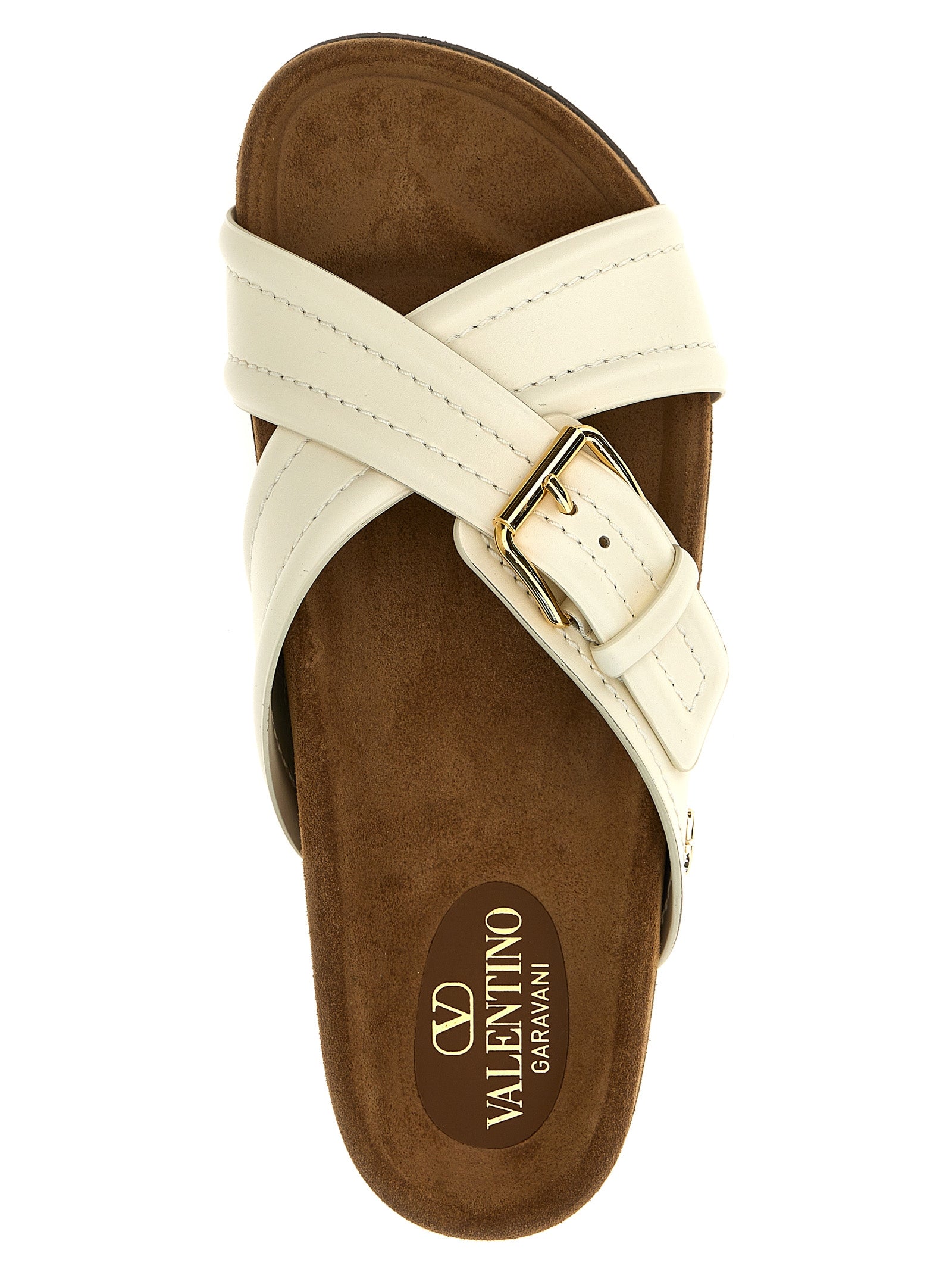 Valentino Garavani Fussfriend slides White Calfskin Leather (bos Taurus) Sandal