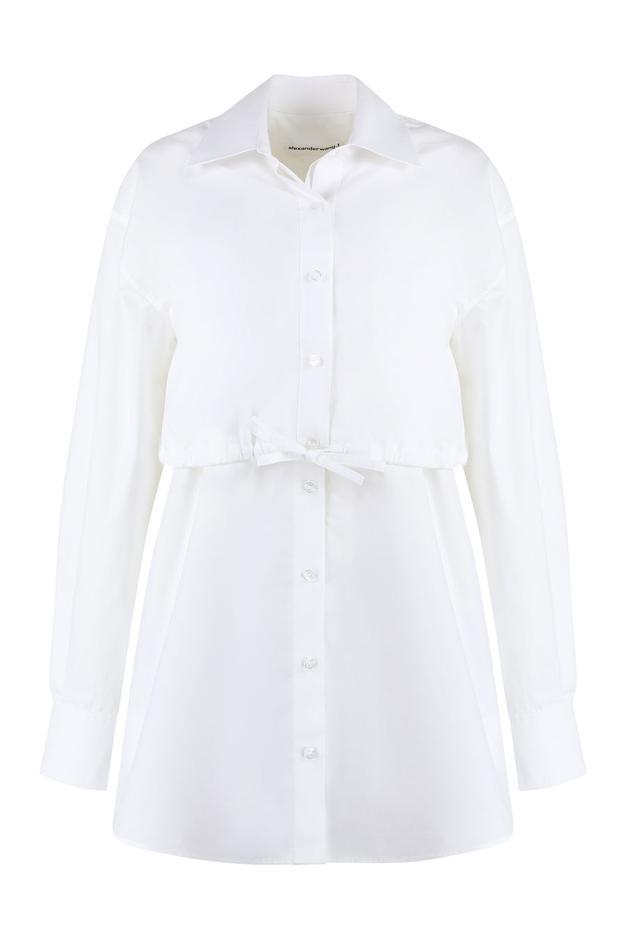 White Cotton Shirtdress Dress