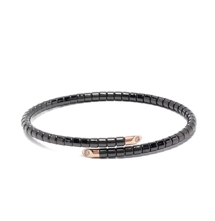 Orotech 18k rose gold bracelet in black