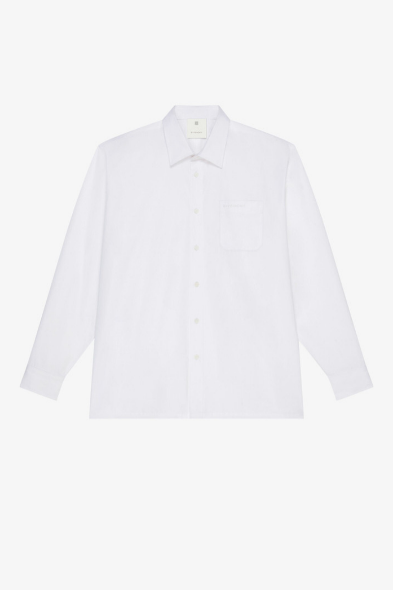 Givenchy Long Sleeve Shirt With Pocket_white White
