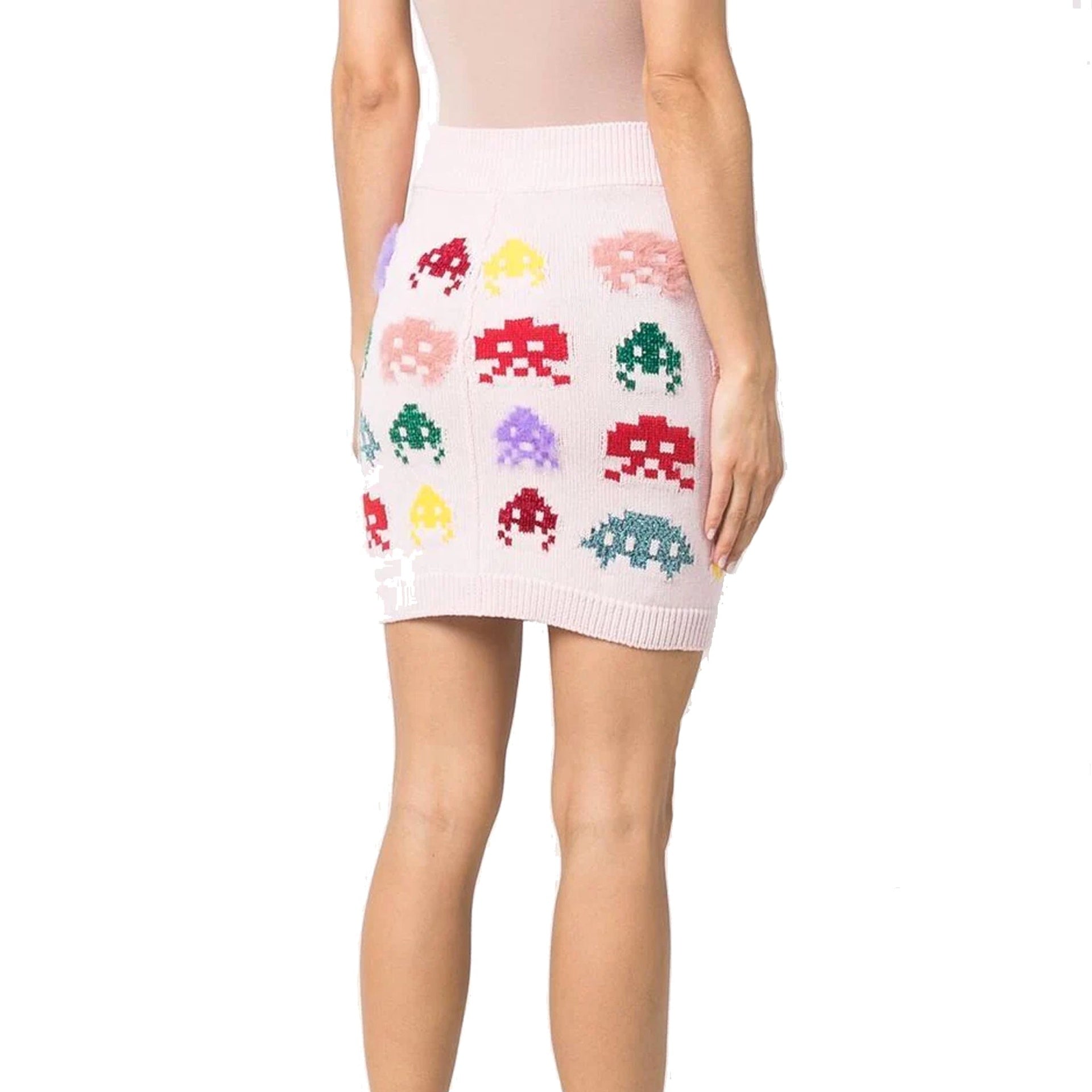 Stella Mccartney Gamer Knit Skirt Pink Cotton Polyamide Wool