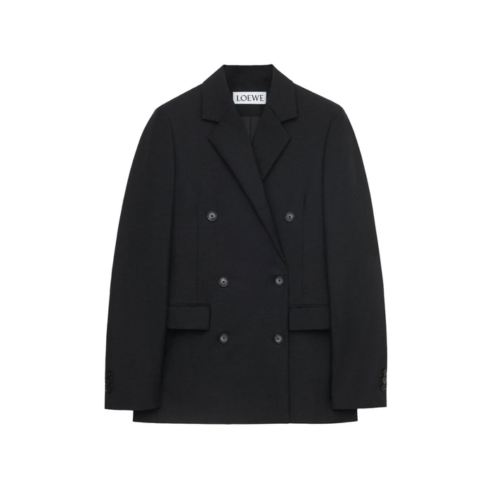 Loewe Blend Wool Jacket Black Mohair