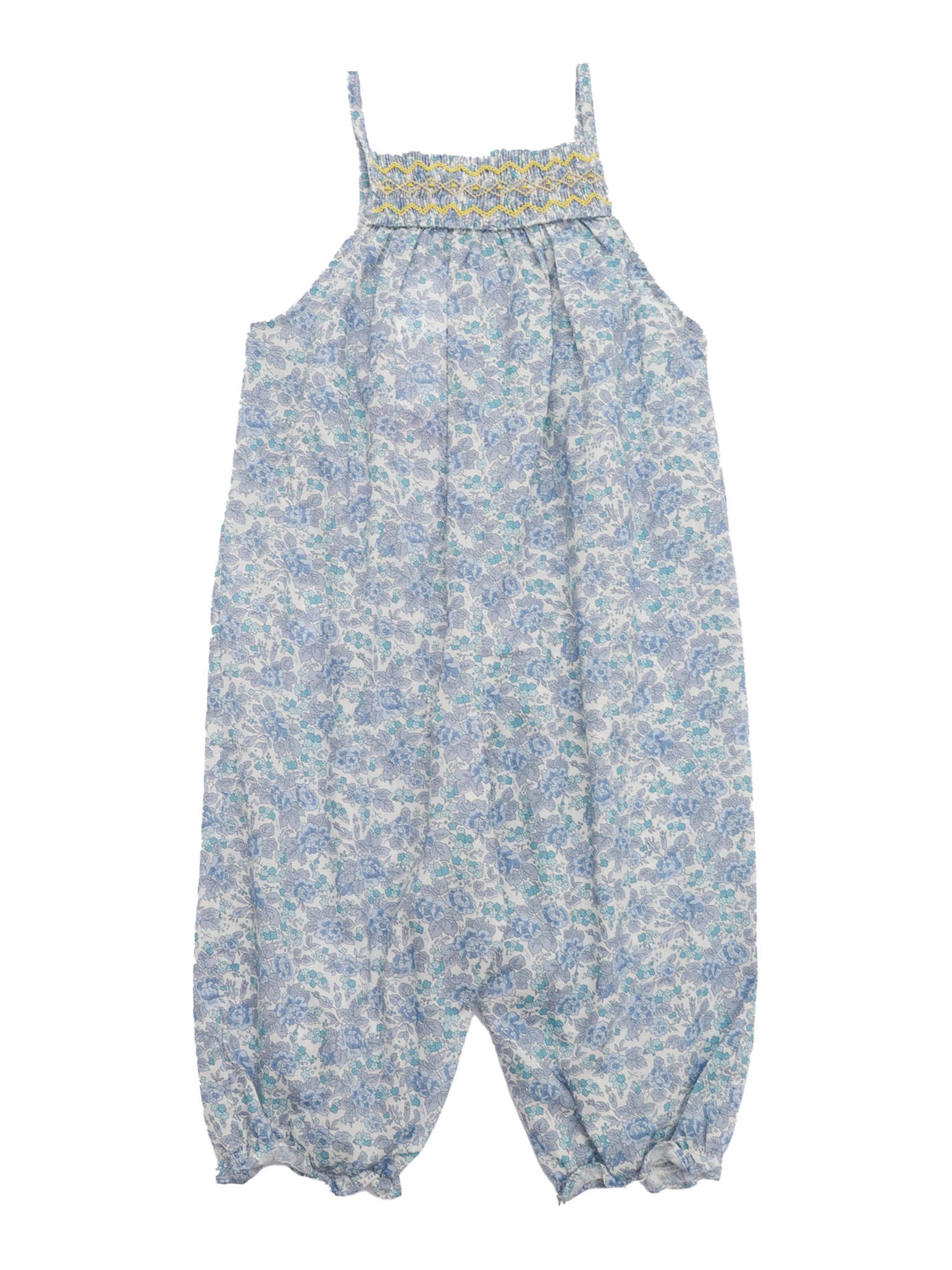 SMOCKEE LILISY JUMPSUIT Light Blue Cotton Dungarees