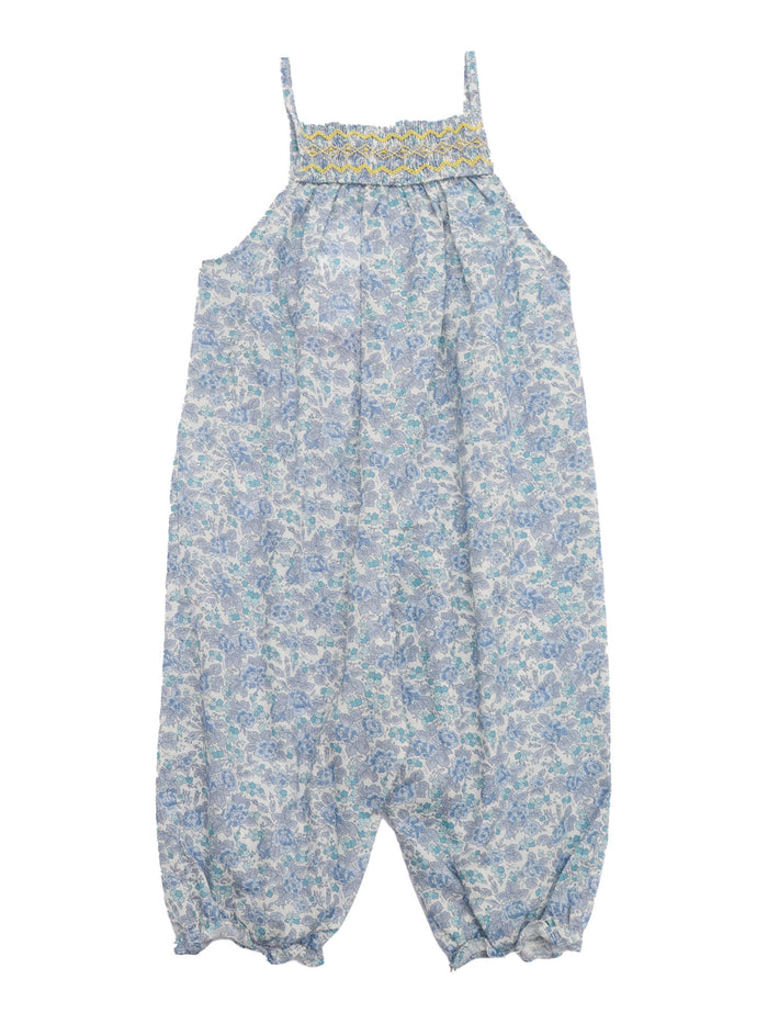 SMOCKEE LILISY JUMPSUIT Light Blue Cotton Dungarees