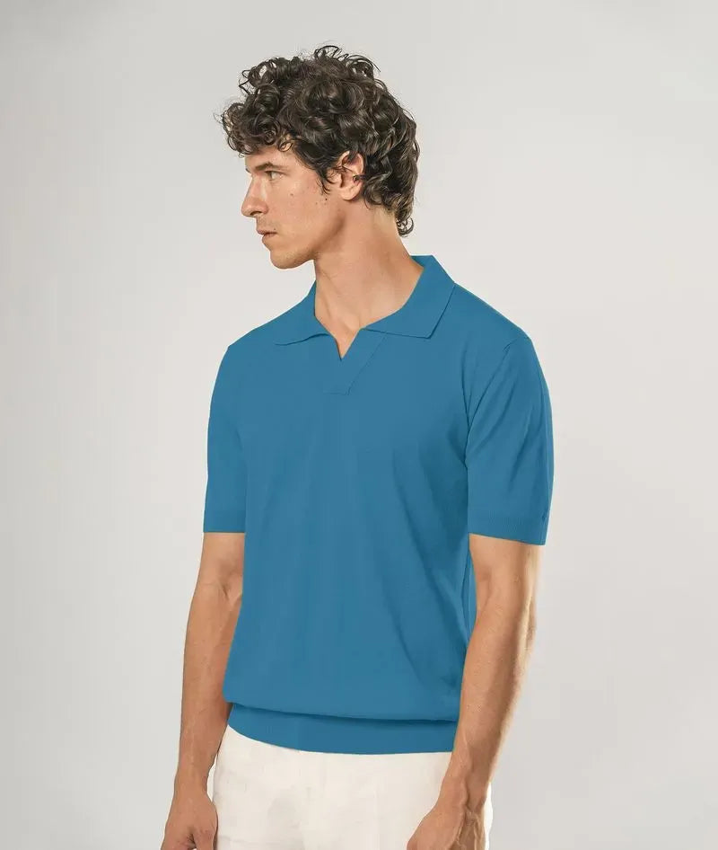 Silk Polo Tulum Orange Basic Light Kintwear