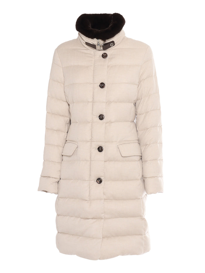Vetiver-Il Jacket Beige Cashmere Fabric 2 Rex Rabbit Coat