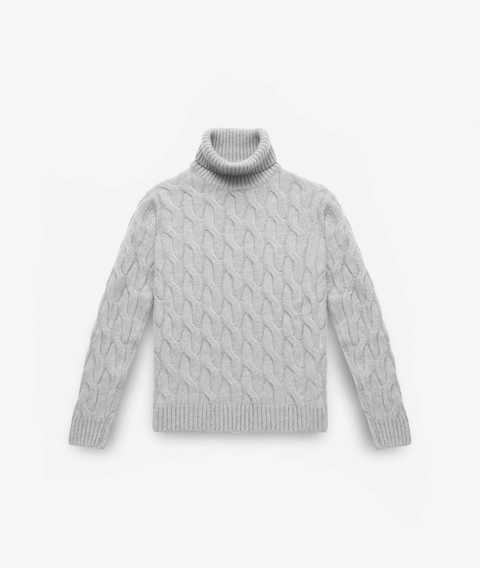 Turtleneck Cashmere Sweater Lapponia Lightgray Maglieria Dis/lav Pesante