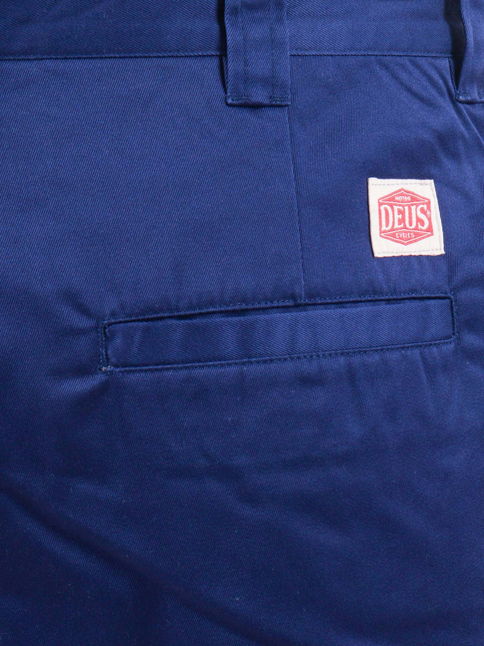 Service Short Blue Polyester Cotton Pant