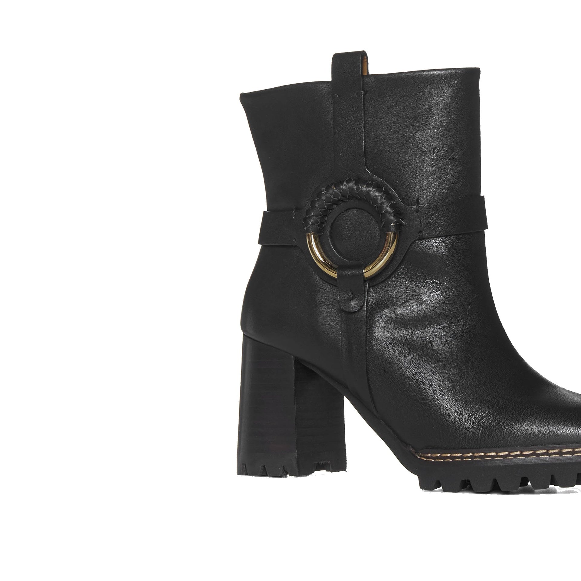 See By Chloe Hana Leather Boots Black Calf