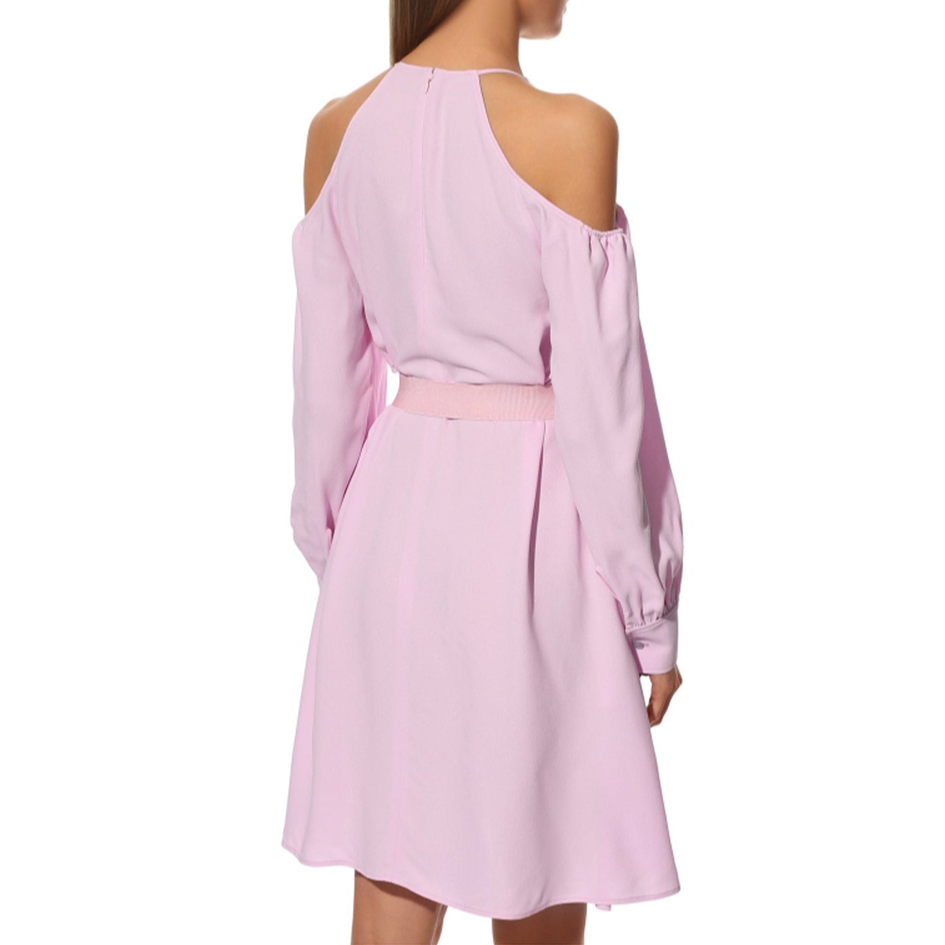 Stella Mccartney Cut Shoulders Dress Pink Viscose Poliestere