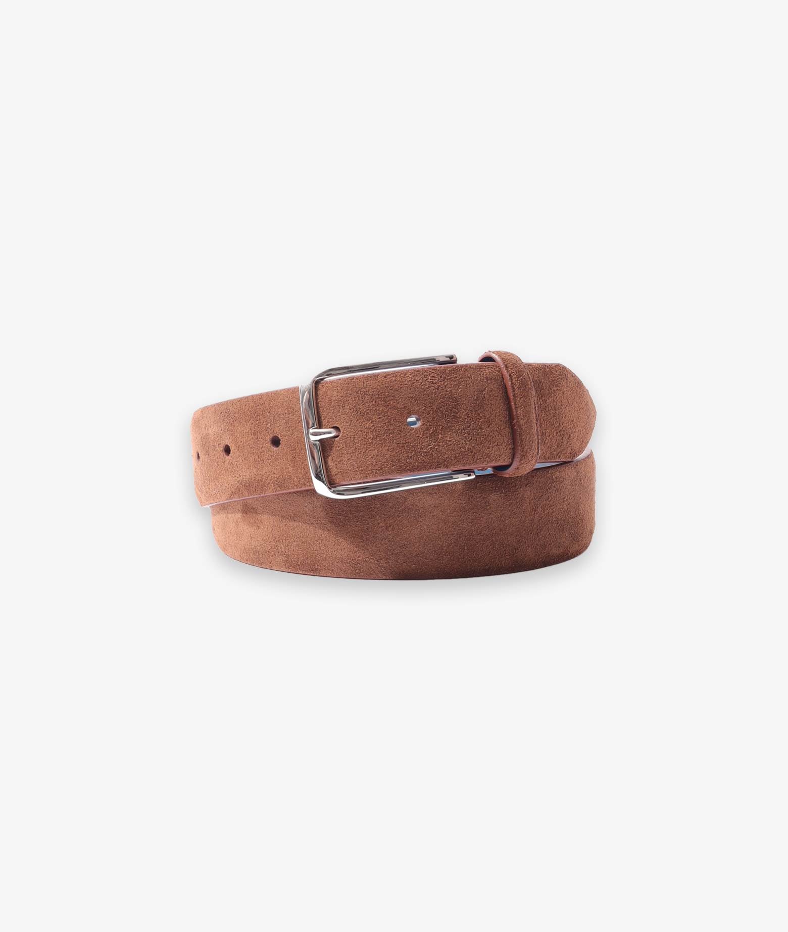 Suede Leather Belt Darkbrown Cinture
