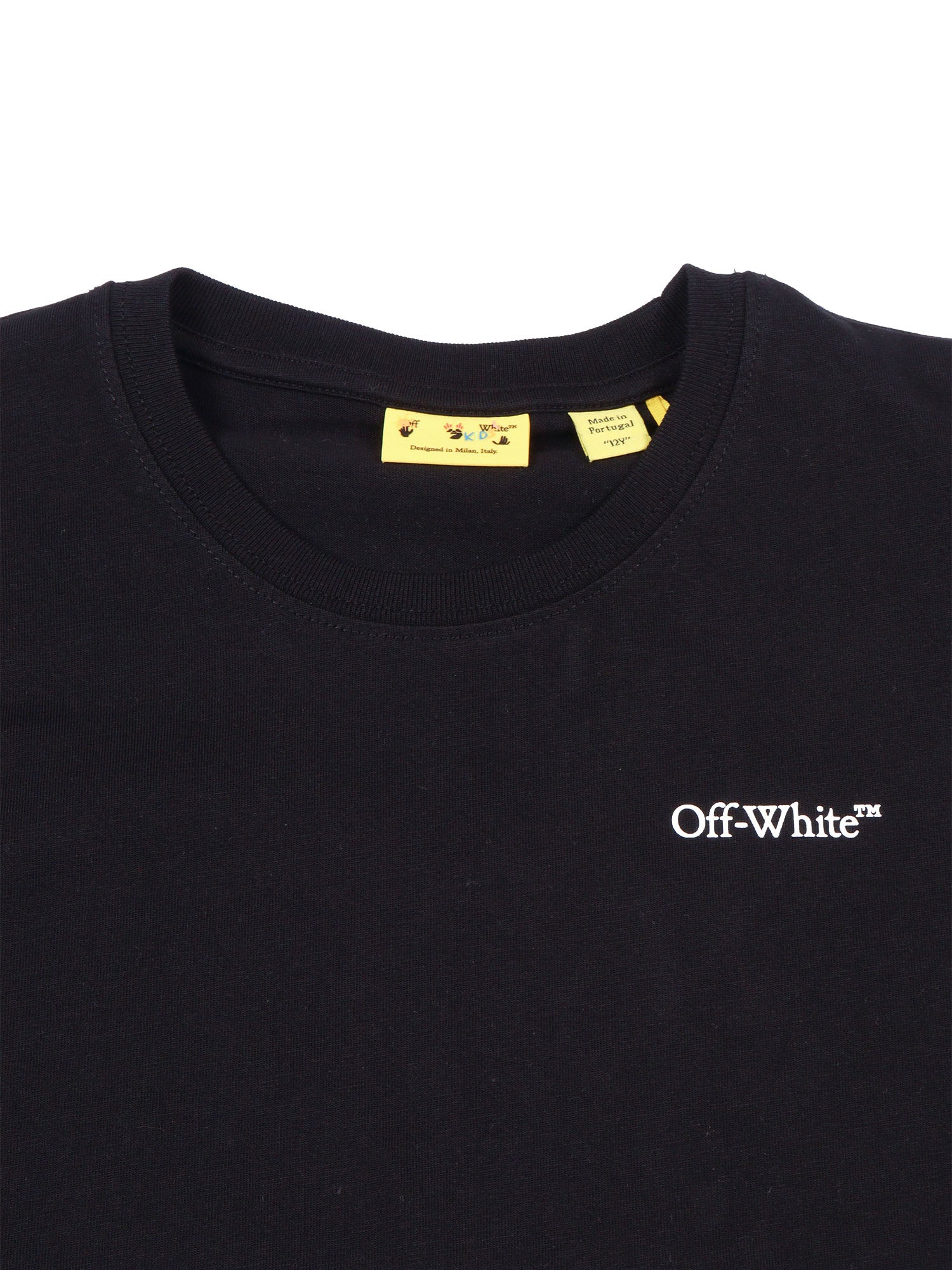 SCRIBBLE DIAG TEE S-S Black Cotton Short Sleeves T-shirt