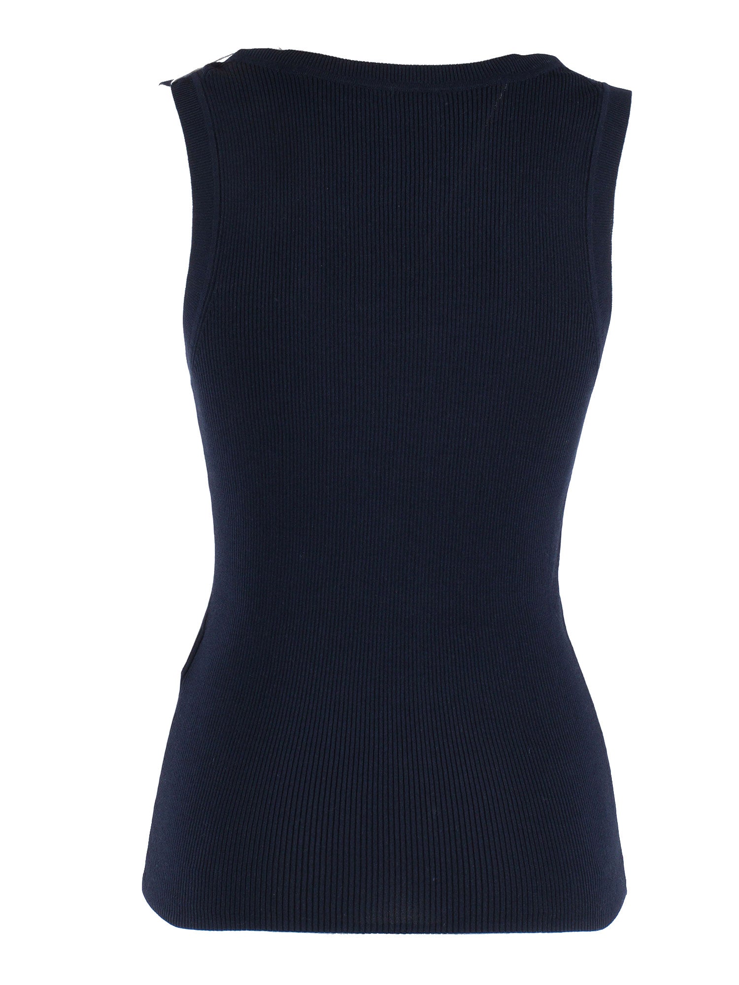 TANK TOP Blue Cotton Polyamide