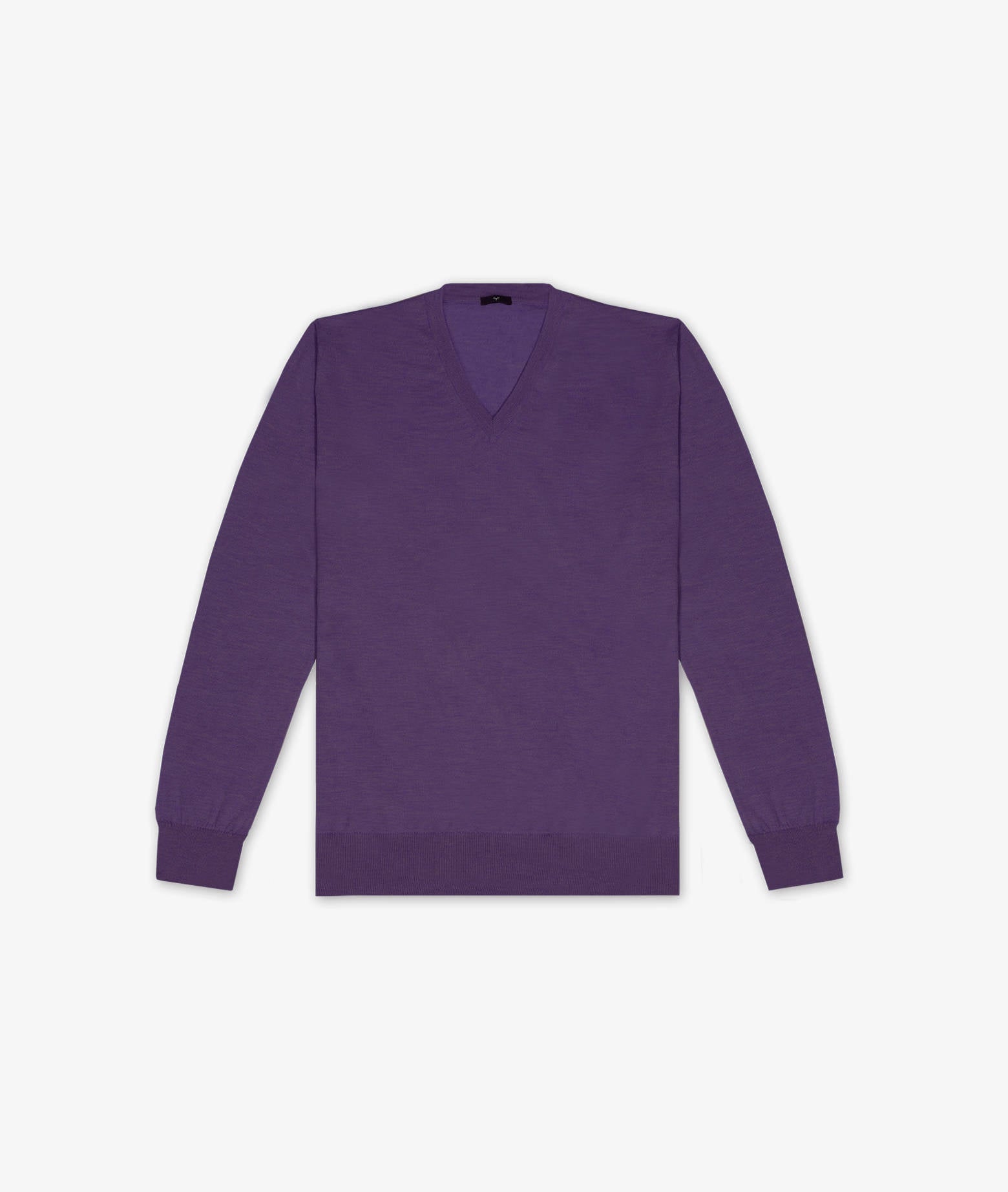 V-Neck Cashmere And Silk Sweater Alaska Purple V Neck