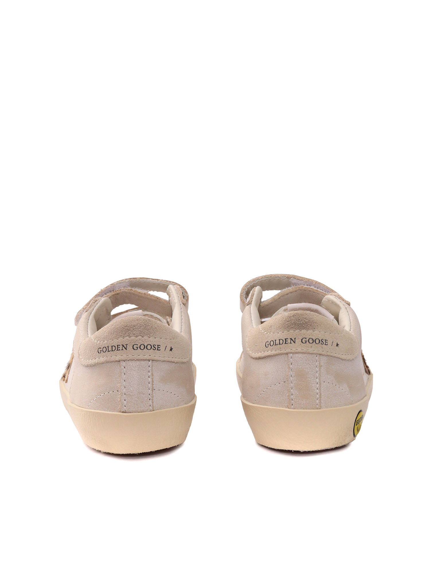 OLD SCHOOL NAPPA AND LEATHER UPPER HORSY STAR SUEDE HEEL White Kid Sneaker