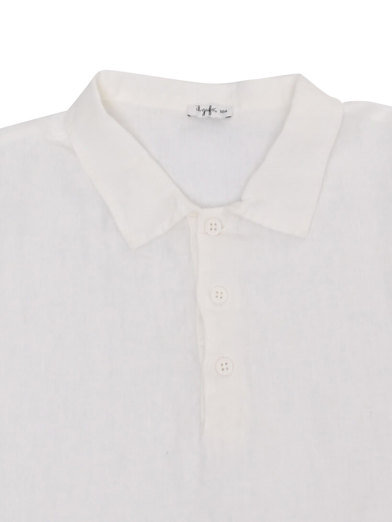 SHORT SLEEVED POLO White Linen Sleeves