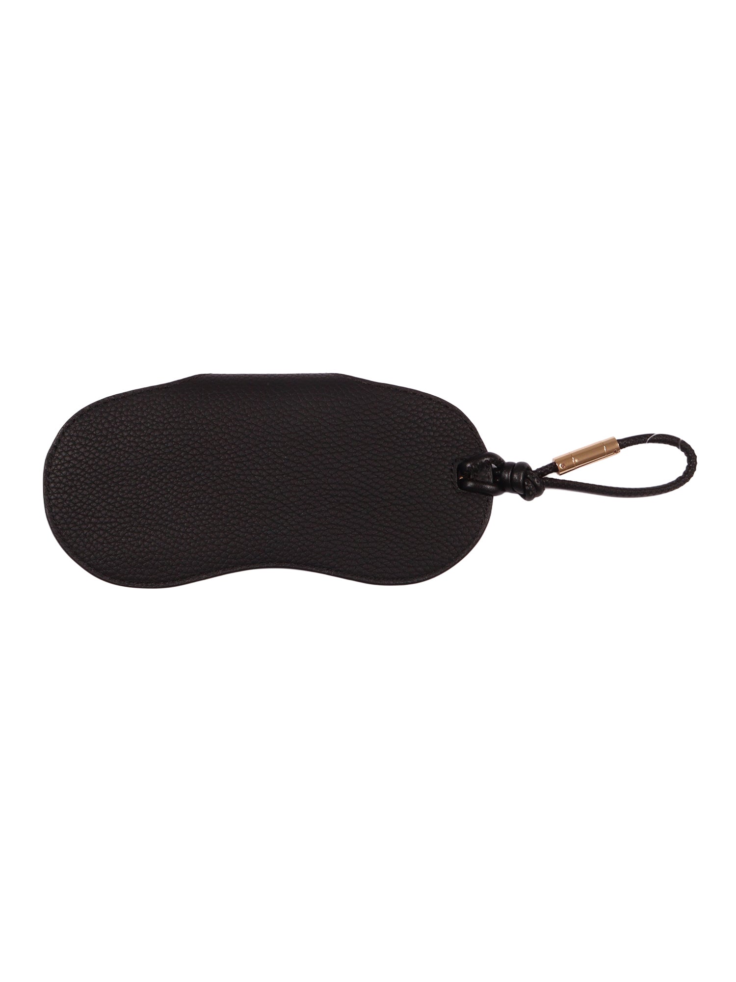 SUNGLASS CASE LANYARD Black Cow Leather Handbag