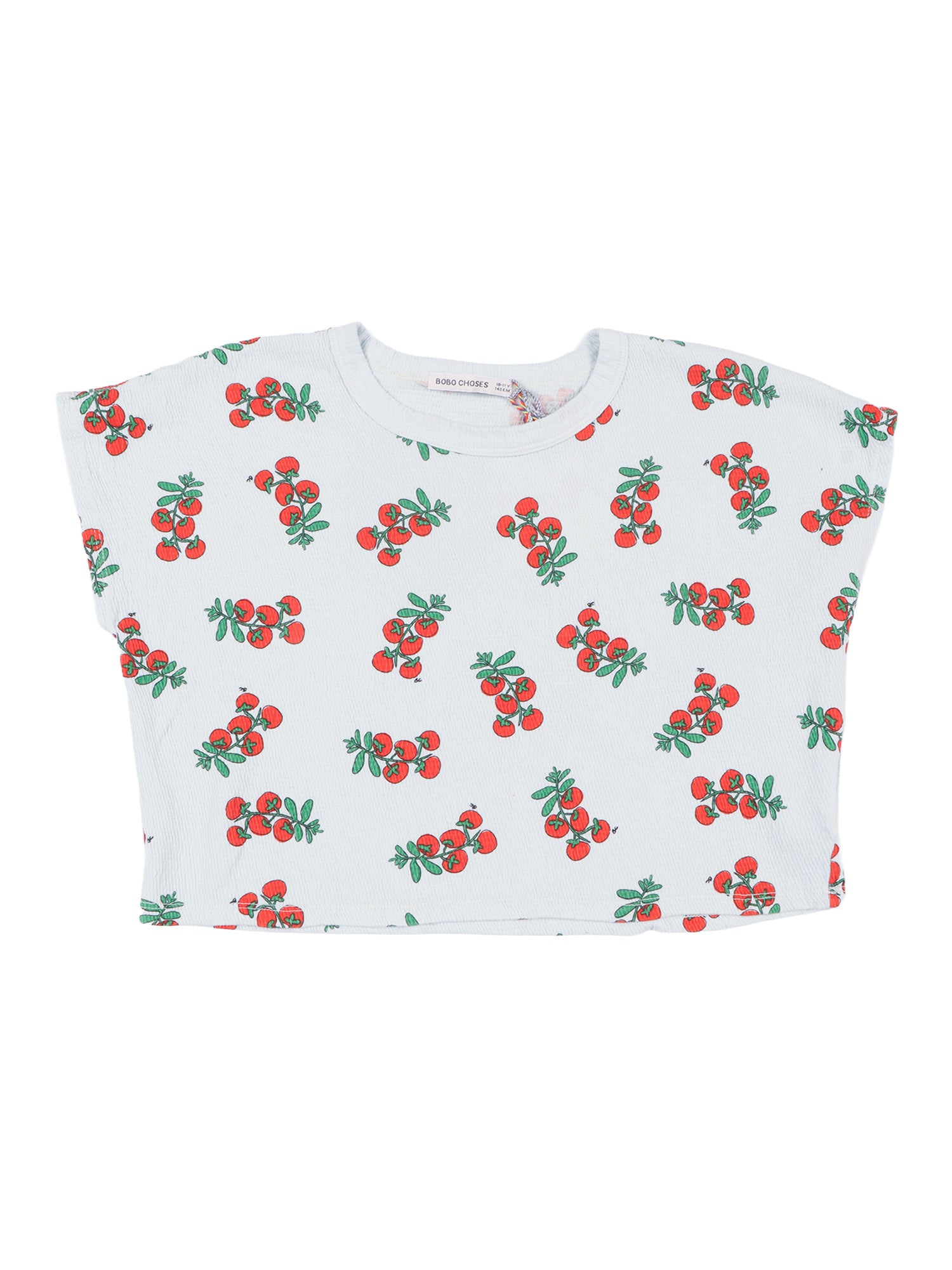 Juicy Tomatoes all over cropped T-shirt White Short Sleeves