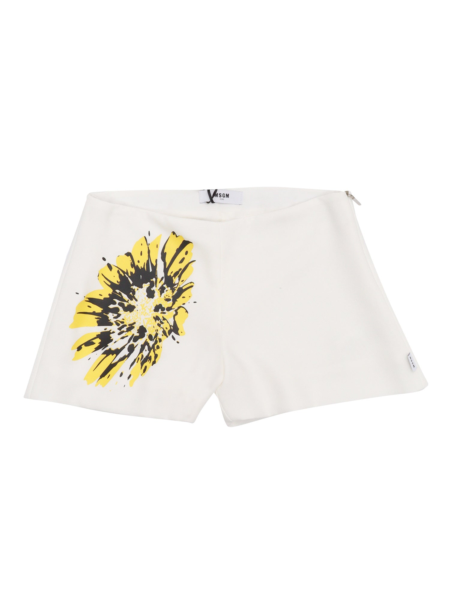 CR�PE SHORTS GIRL White Cotton Fabric 2 Polyester