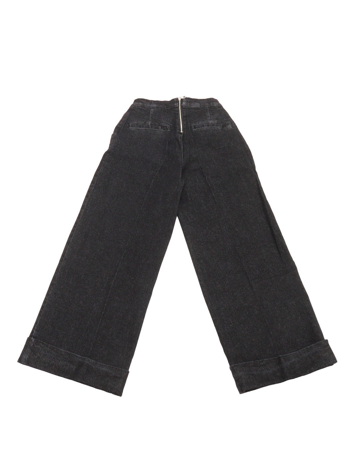 TROUSERS Grey Cotton Elastane Pant