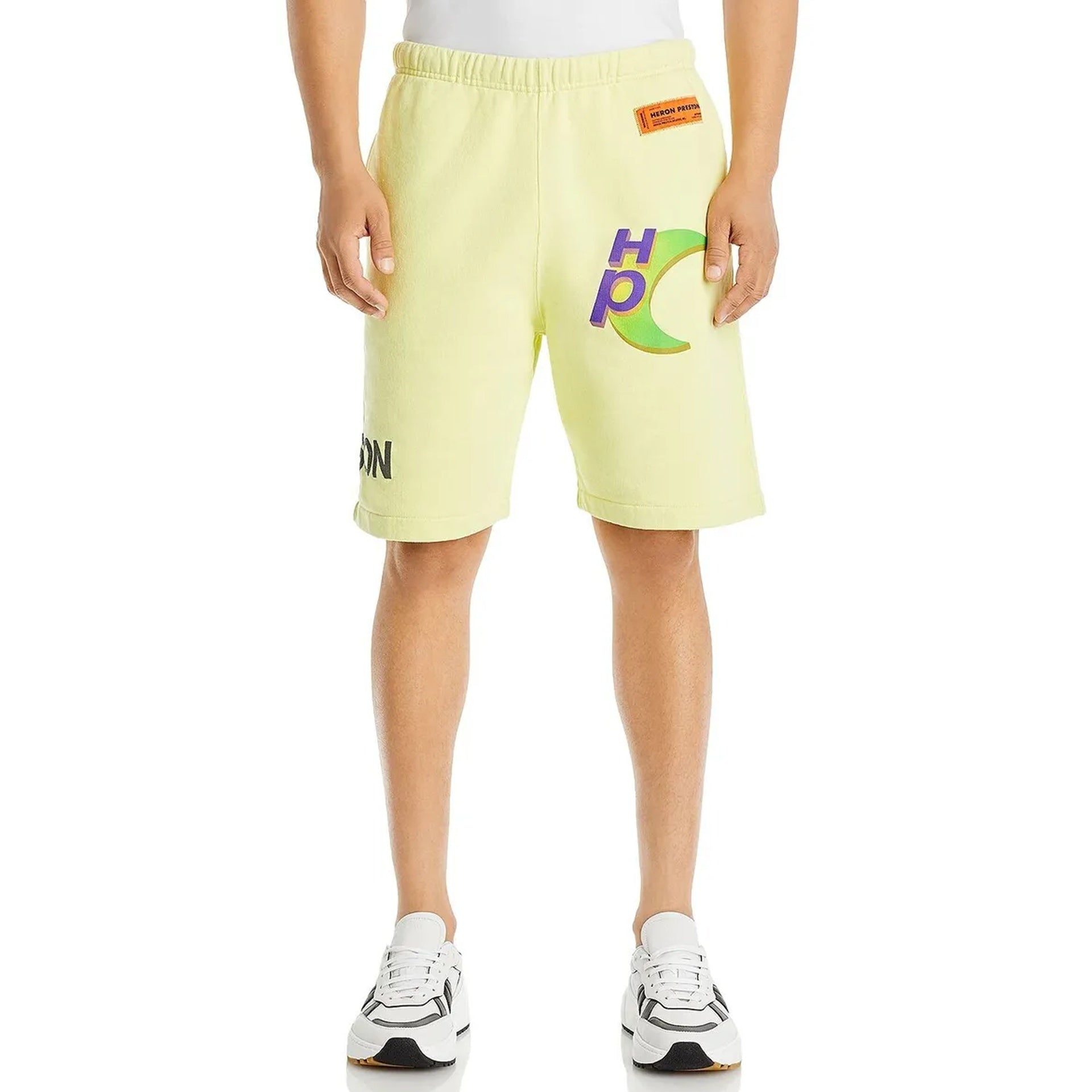 Heron Preston Cotton Shorts Yellow
