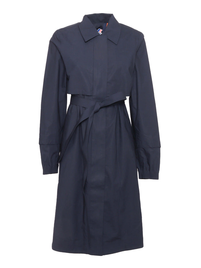 JESY 3L POPLIN LONG DOWN JACKET Blue Cotton Nylon Puffer