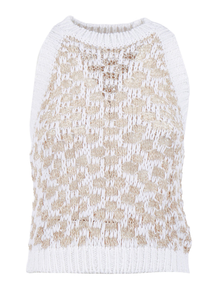 KNITTED TOP Beige