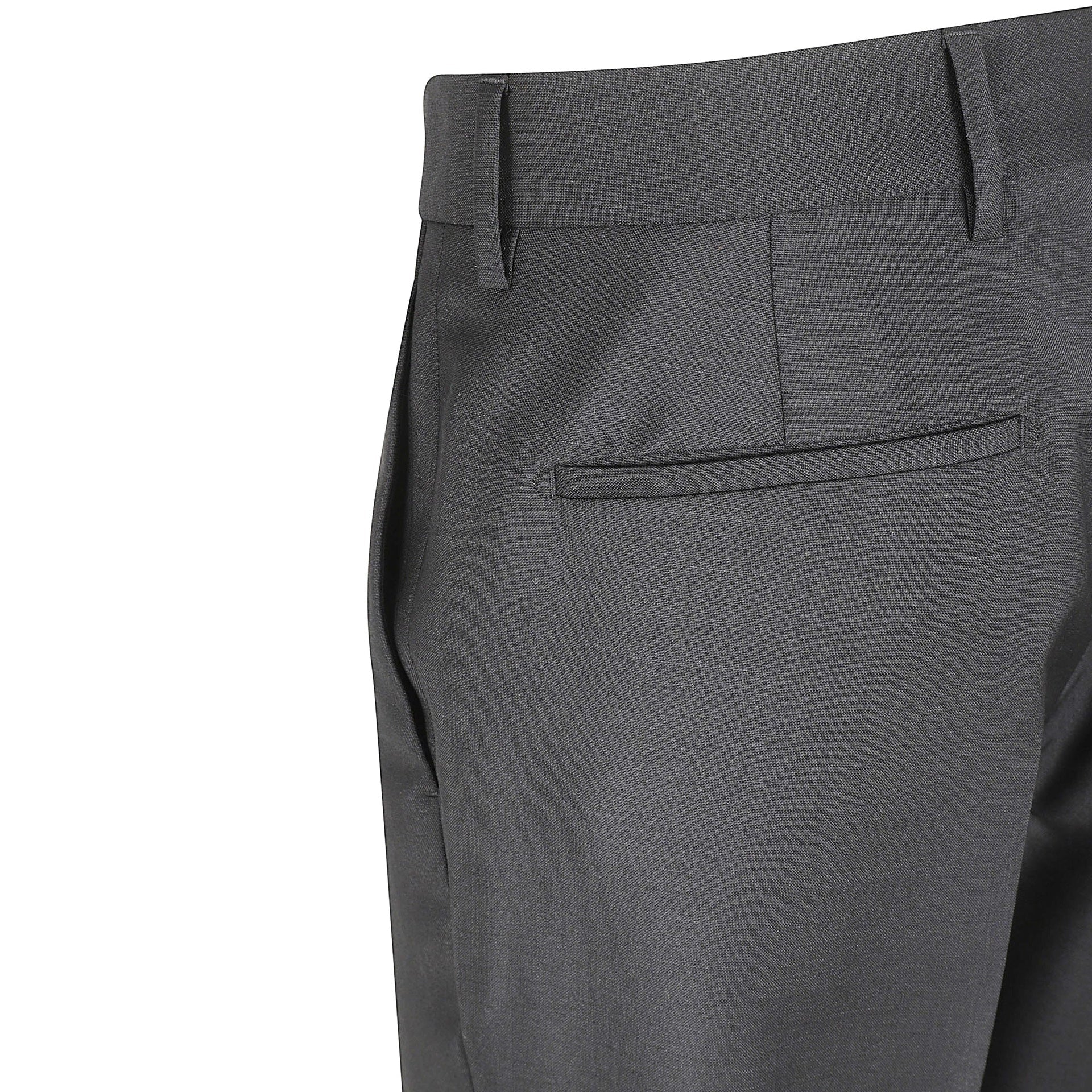 Classic Wool Trousers Gray Mohair Virgin