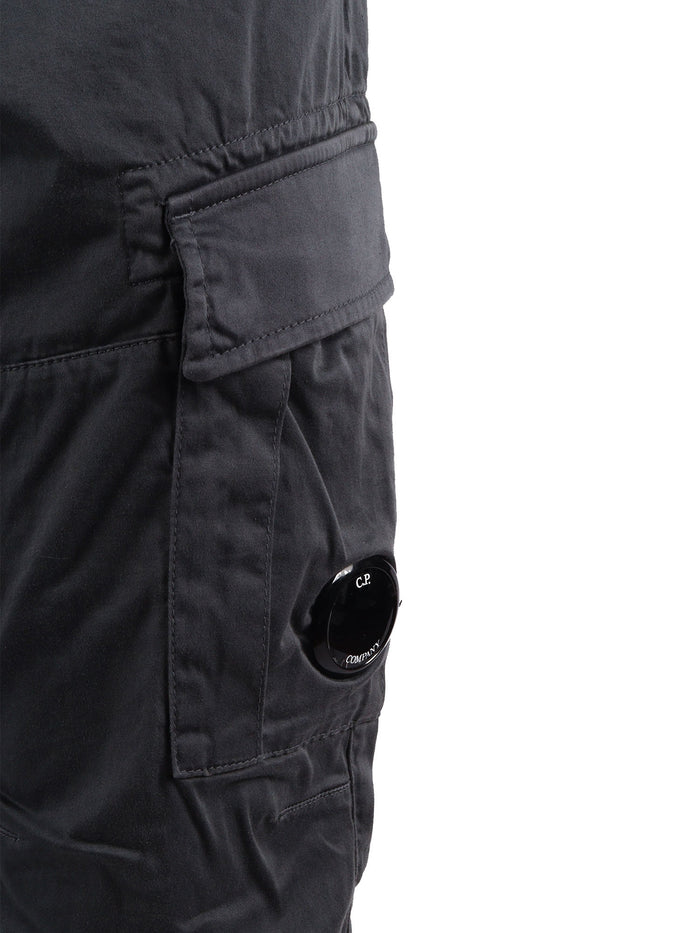 Pants - Cargo Blue Cotton Elastane