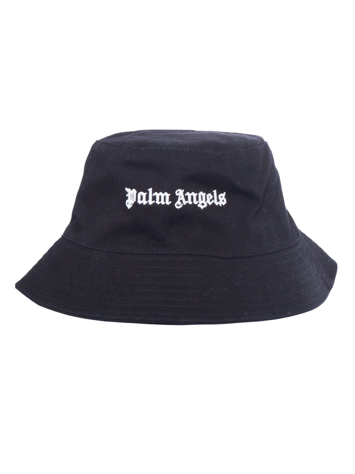 Logo Bucket Hat Boy Black Cotton Embroidery Polyester