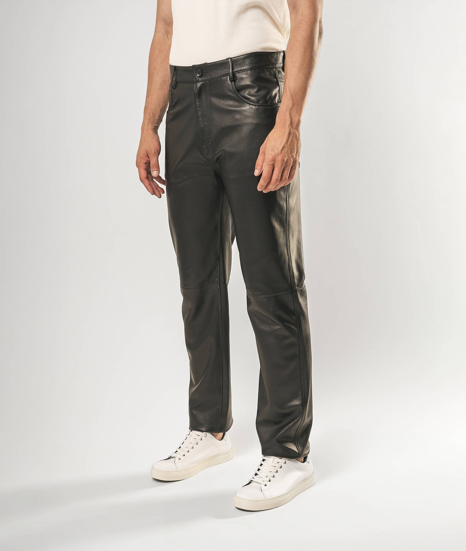 Leather Trouser Racer Black Miscellaneous Trousers