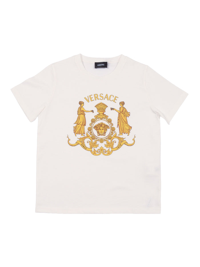 T-Shirt White Cotton Short Sleeves
