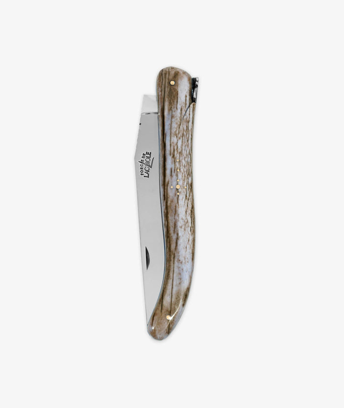 Prestige Giraffe Bone Carving Set Green Cutlery