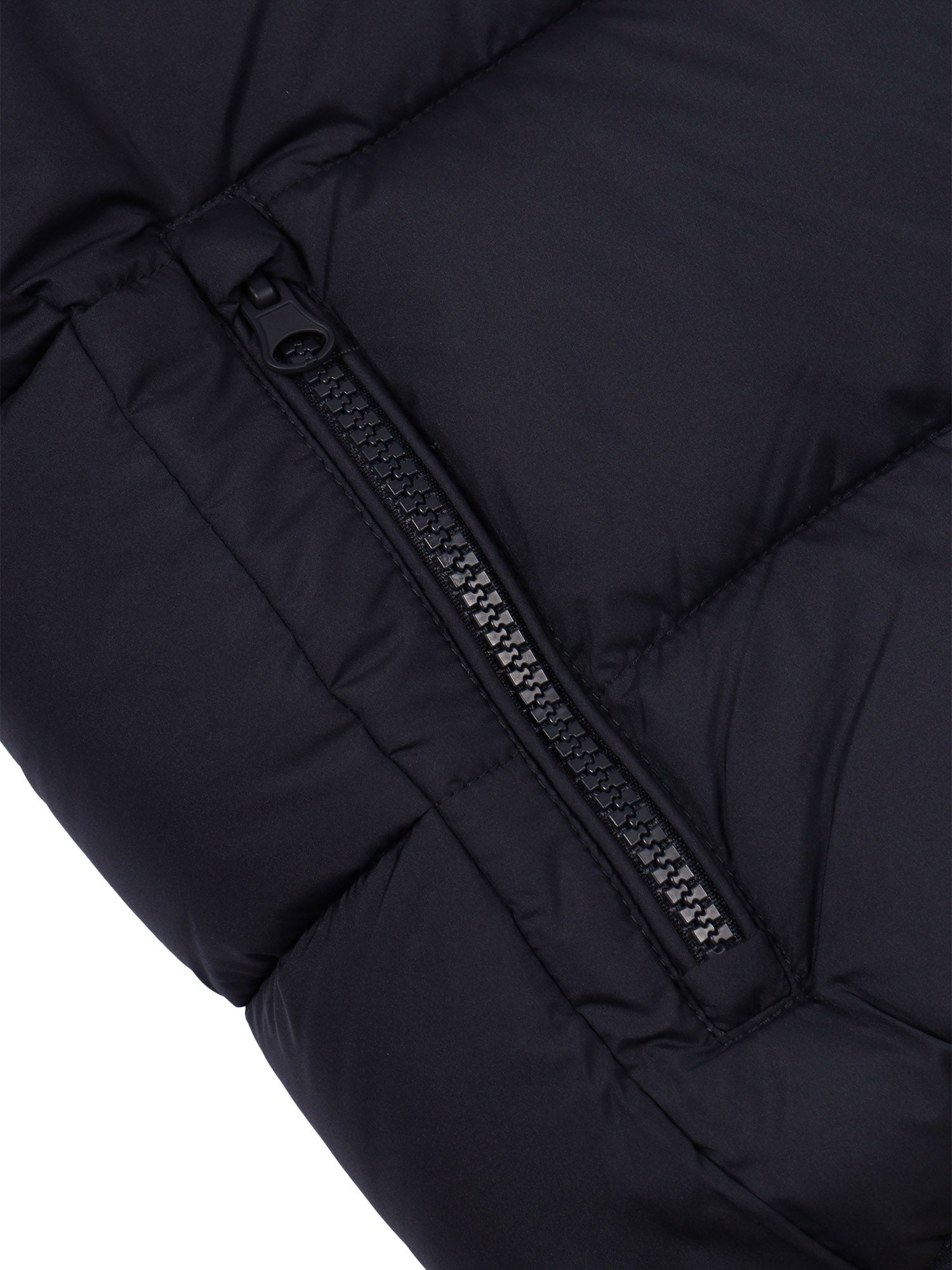 Chaz Hooded Jacket With Teddy Lining Blue Short Puffer