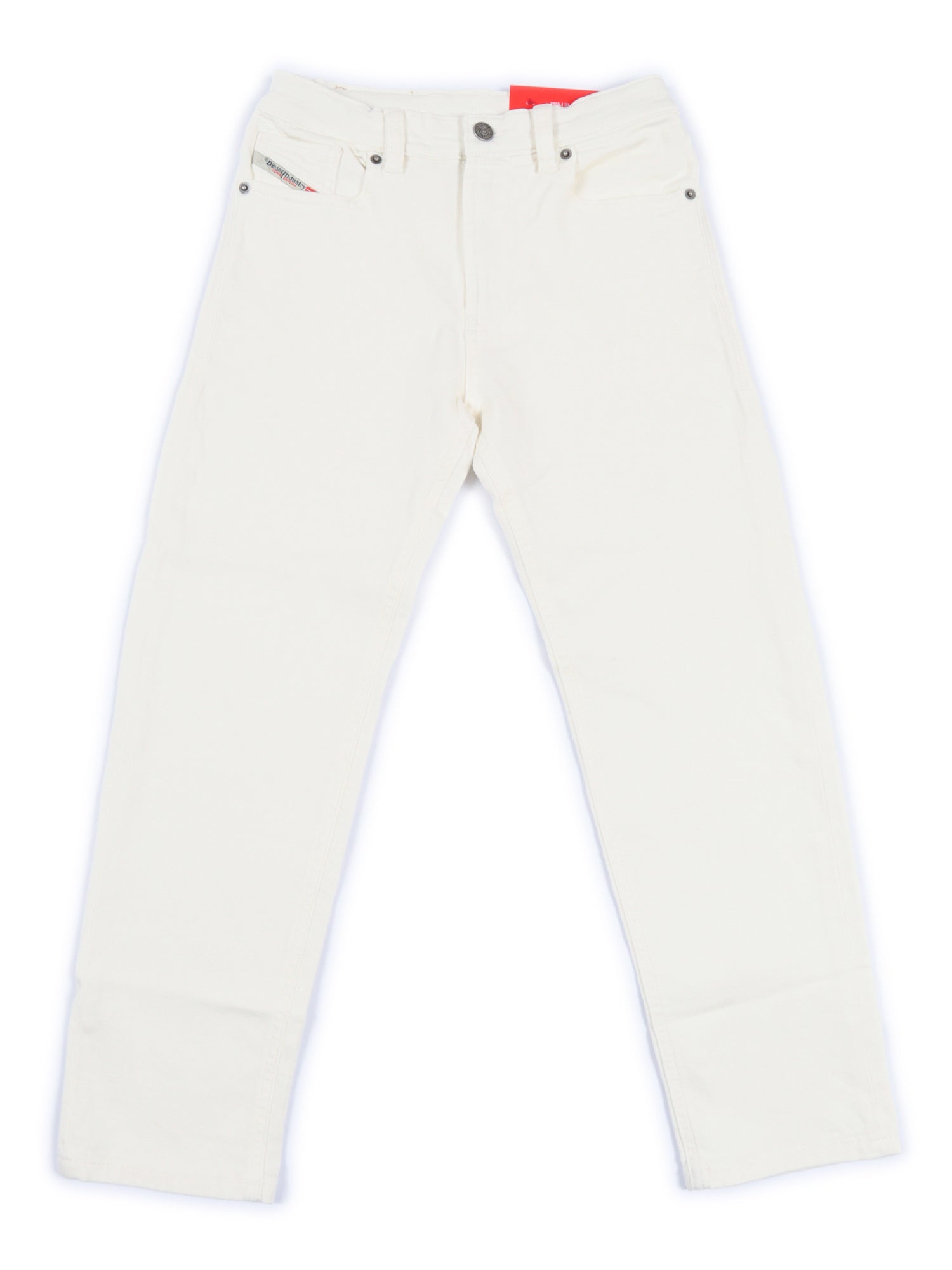 5 Pockets White Cotton Elastane Jean