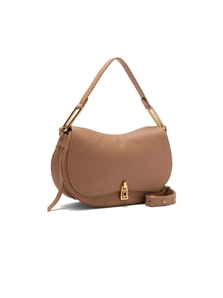 Coccinelle 100% Cowhide shoulder bag in beige