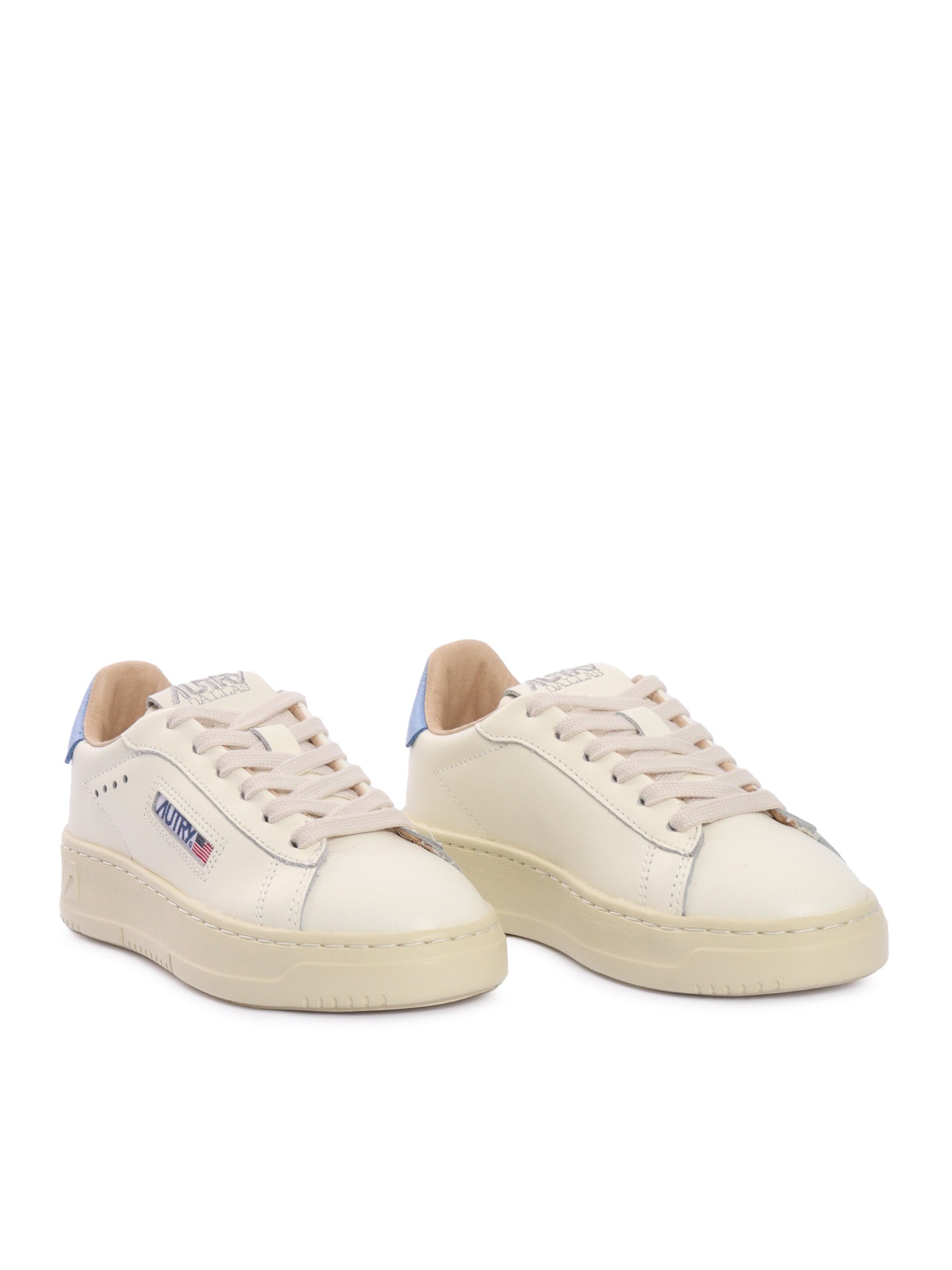 Dallas Kids Low Kid Leat-Four Wht-Drblue Sneakers White