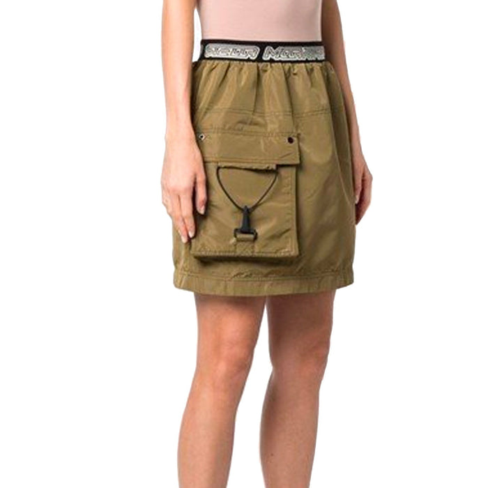 Stella Mccartney Logo Skirt Khaki Polyester