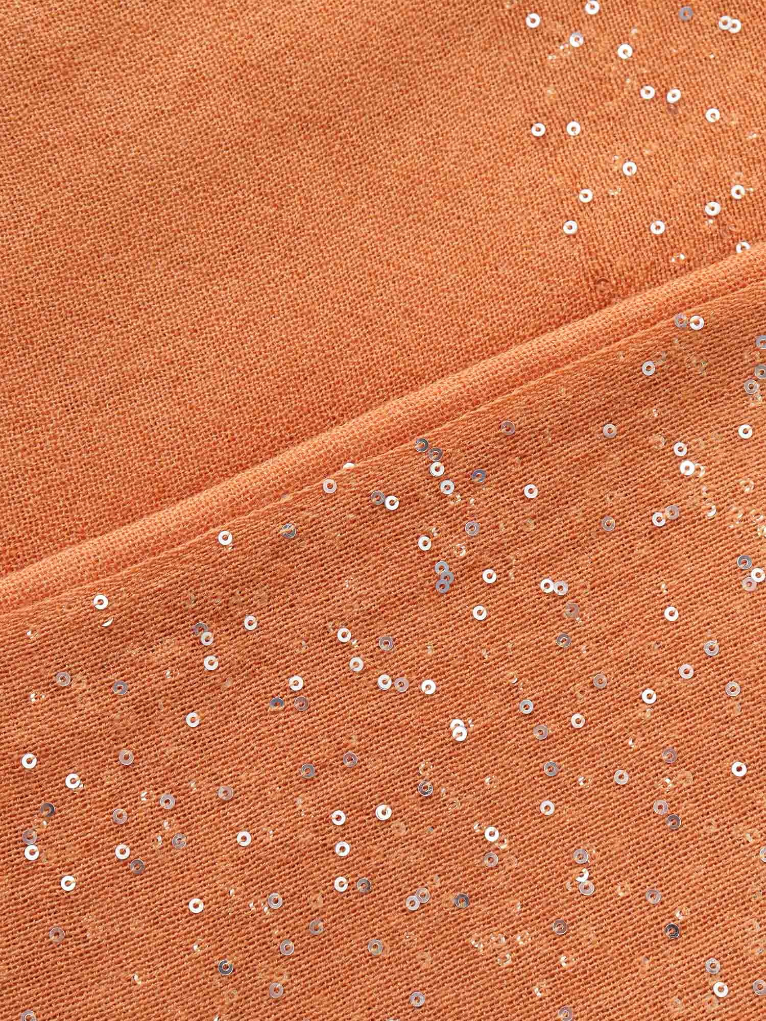 New Dalila scarf Orange Vergin Wool Silk Polyester